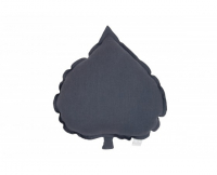 Linen Linden Leaf Pillow Graphite