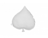 Linen Linden Leaf Pillow Light Grey