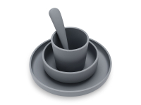 Jollein Children's Dinner Set Silicone Storm Grey