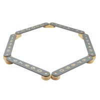 Wooden Balance Beam gray 6 elements