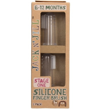 Silicone Finger Brush Jack N' Jill Stage 1  - 2 Pack and Case