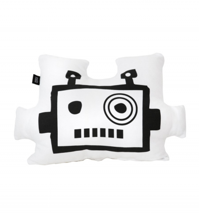 Декоративна възглавничка робот - бял - 1