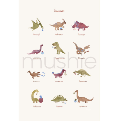 Постер с динозаври Mushie 28см x 43см - 1