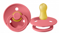 Pacifier BIBS Coral - Natural, BPA-Free 0-6
