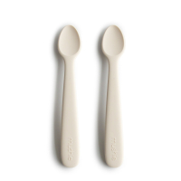 Silicone Feeding Spoons Ivory - 2-Pack