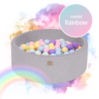 MeowBaby® Baby Foam Ball Pit 30cm, Model Rainbow