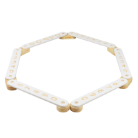 Wooden Balance Beam white 6 elements