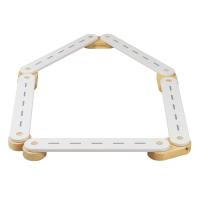 Wooden Balance Beam white 5 elements