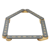 Wooden Balance Beam gray 5 elements