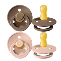 Pacifier BIBS Blush & Dark Oak - Natural, BPA-Free, 2pcs. 6-18