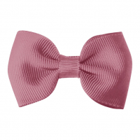Small Bowtie Bow – Alligator Clip – Rosy Mauve