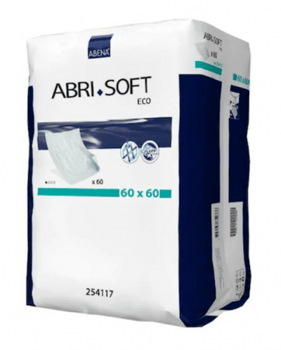 Еднократни еко подложки / чаршафчета за преповиване / протектори за легло Abri-Soft Eco Blue 60x60 см. - 1